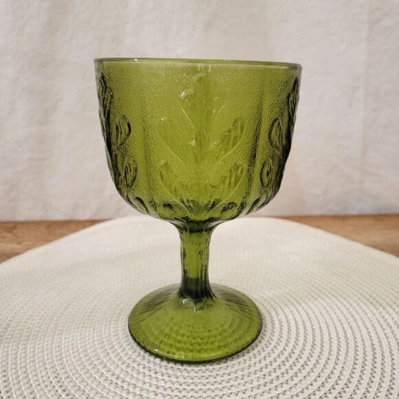 VINTAGE ✨️ FTD Green Pedestal Bowl Dish - Picture 1 of 6